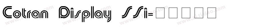 Cotran Display SSi字体转换